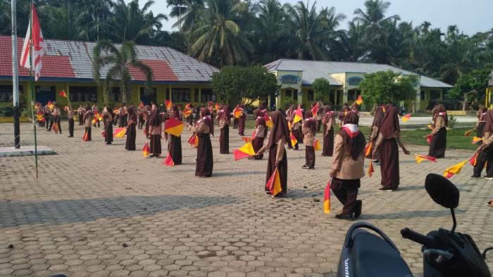 PRAMUKA MTSN 3 MERANGIN LAKSANAKAN LATIHAN RUTIN